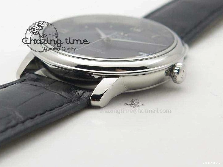 0719 De Ville MK 1:1 Best Edition SS Black Dial On Black Leather Strap A Unisex 8261